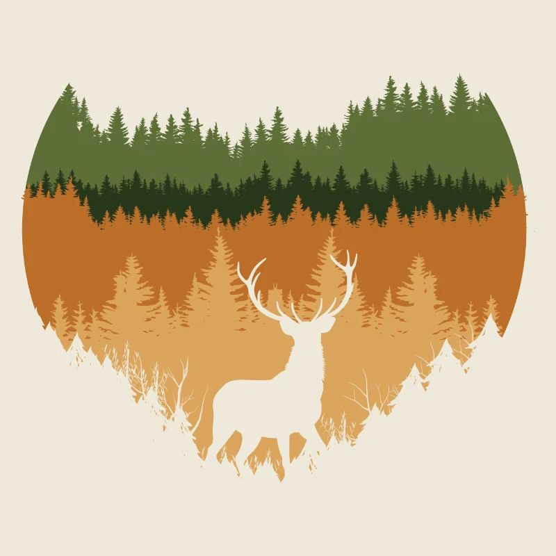 Forêt profonde et chevreuils