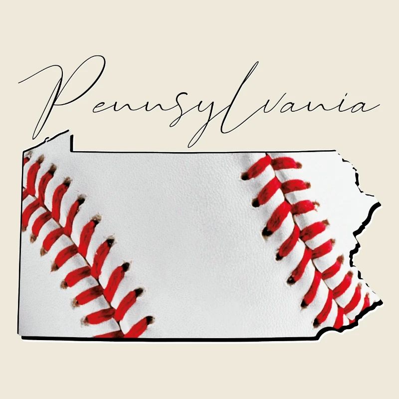 Baseball dans l’État de Pennsylvanie Carte PA