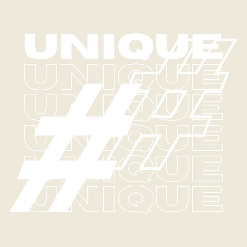 Unique Hashtag Typography
