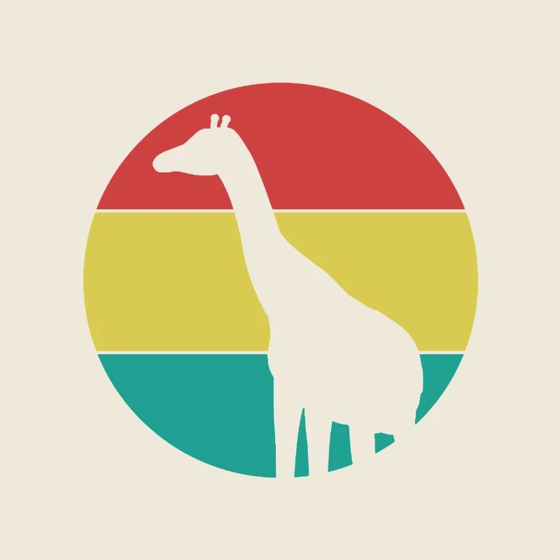 Giraffe in a colored circle