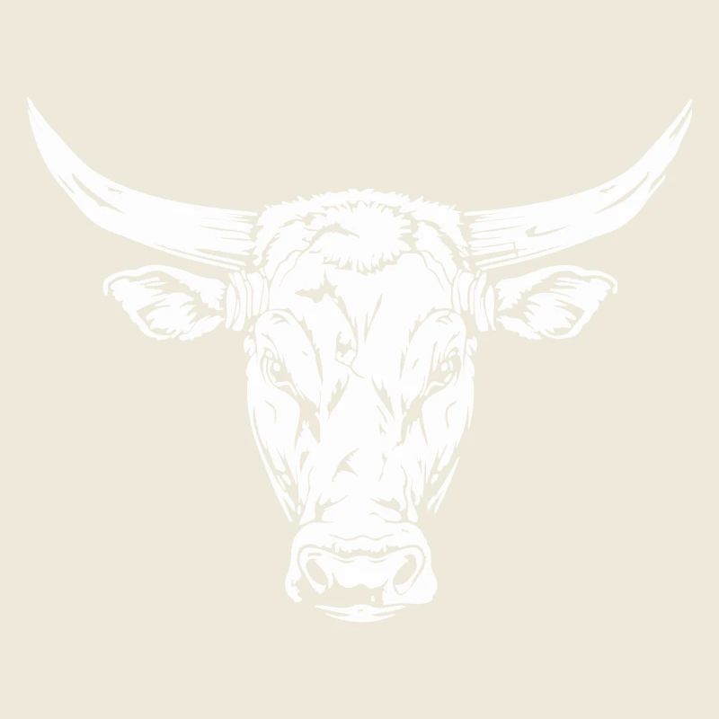 Conception de la silhouette de la tête de taureau