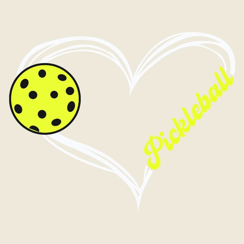 Emblème du cœur de pickleball