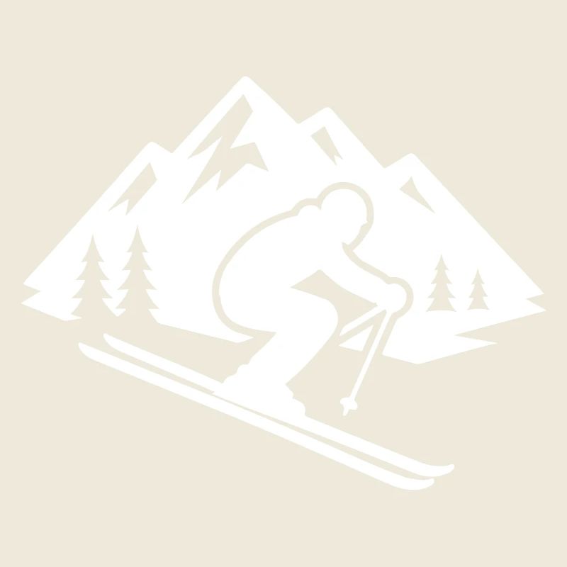 Piste Ski Silhouette Mountains