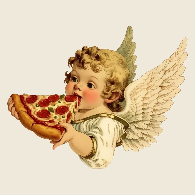 Pizza Cherub – Engelchen mit Pepperoni