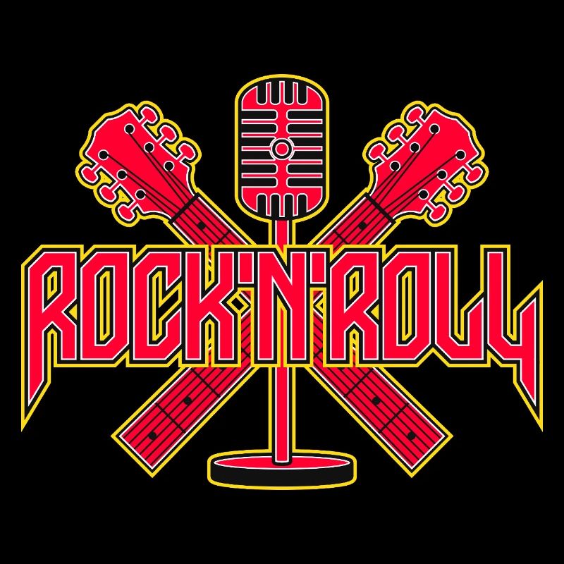 Micro rétro Rock 'N' Roll avec guitares