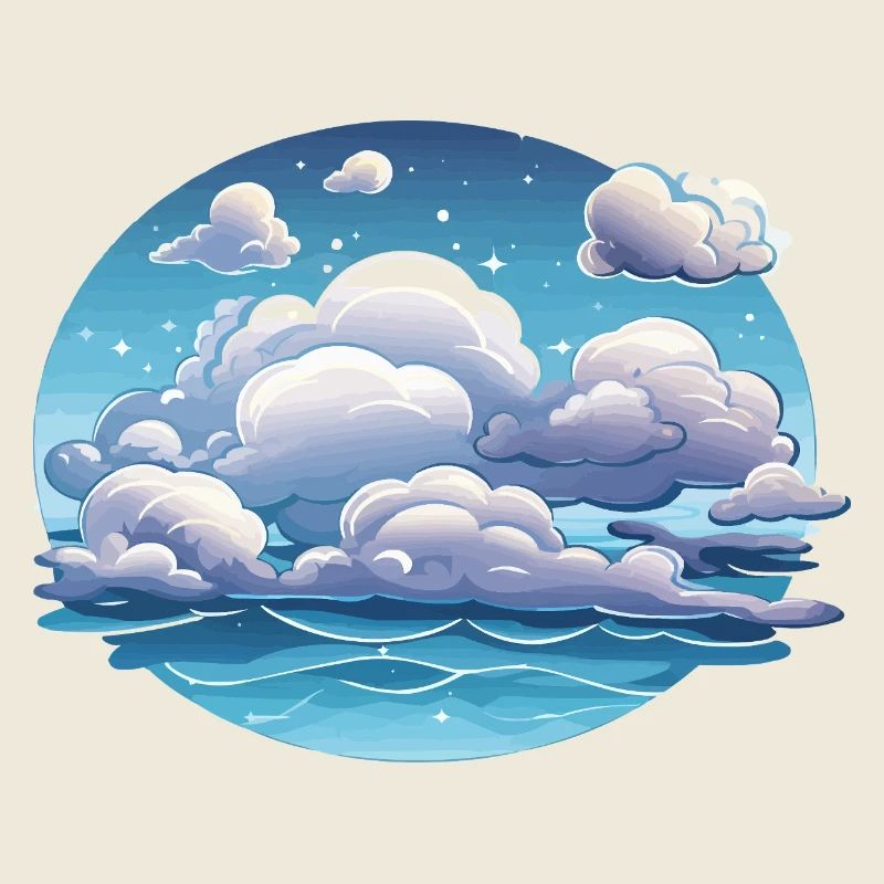 Mer de nuages au-dessus de l’océan
