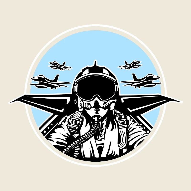 Jet Pilot / Kampfpilot 01_schwarz weiß