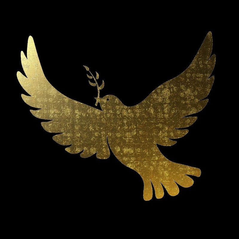 Golden peace doves