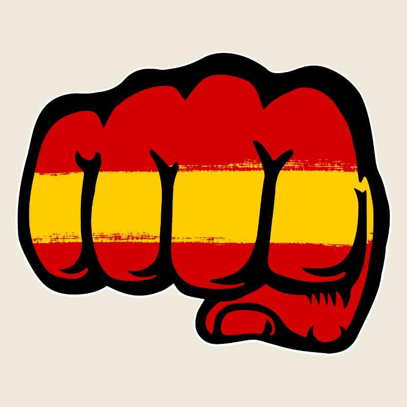 Spanien Flagge Hand Faust