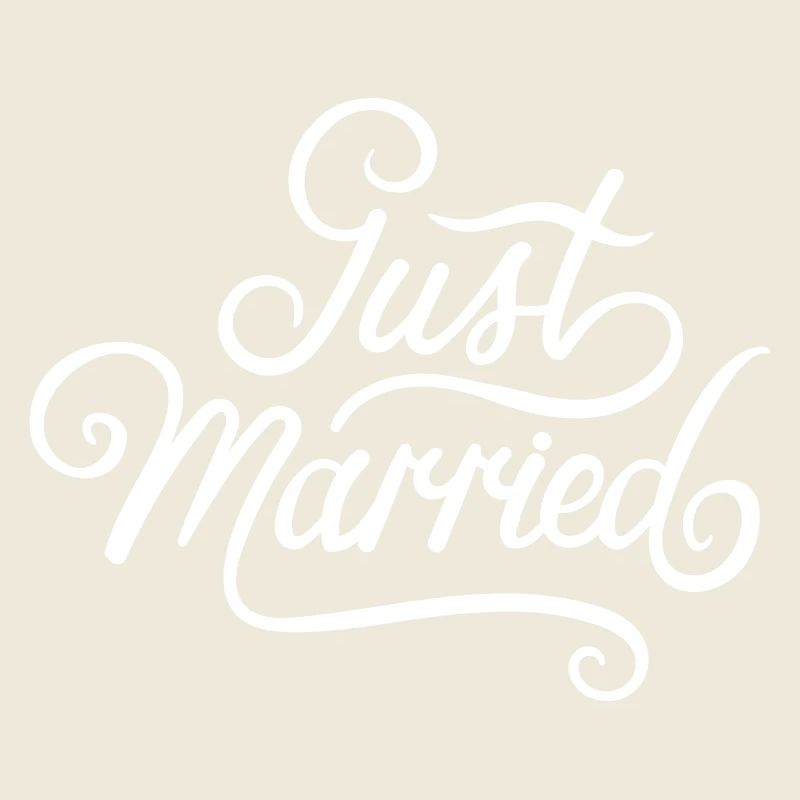 Newlyweds. Say it hereby-Just married!