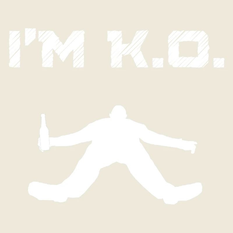 I'm KO Drunken Man Passed Out Blackout Coma White