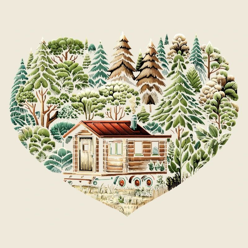 naturverbunden Leben mit einem Tiny House im Wald