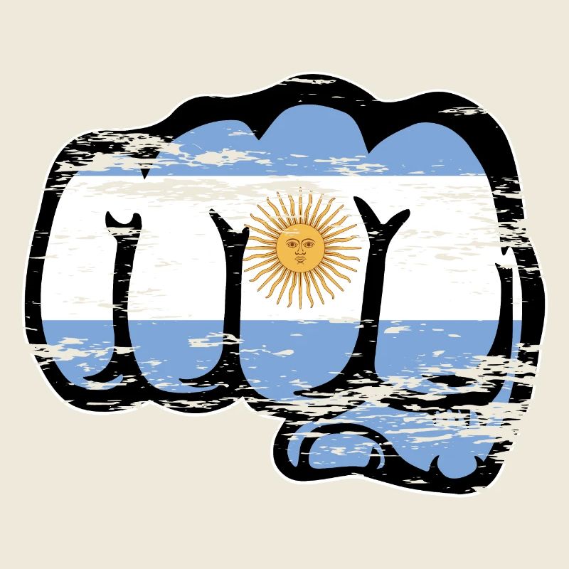 Argentinien Flagge Faust used