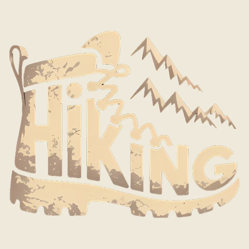Hiker Typography - Hiking Design
