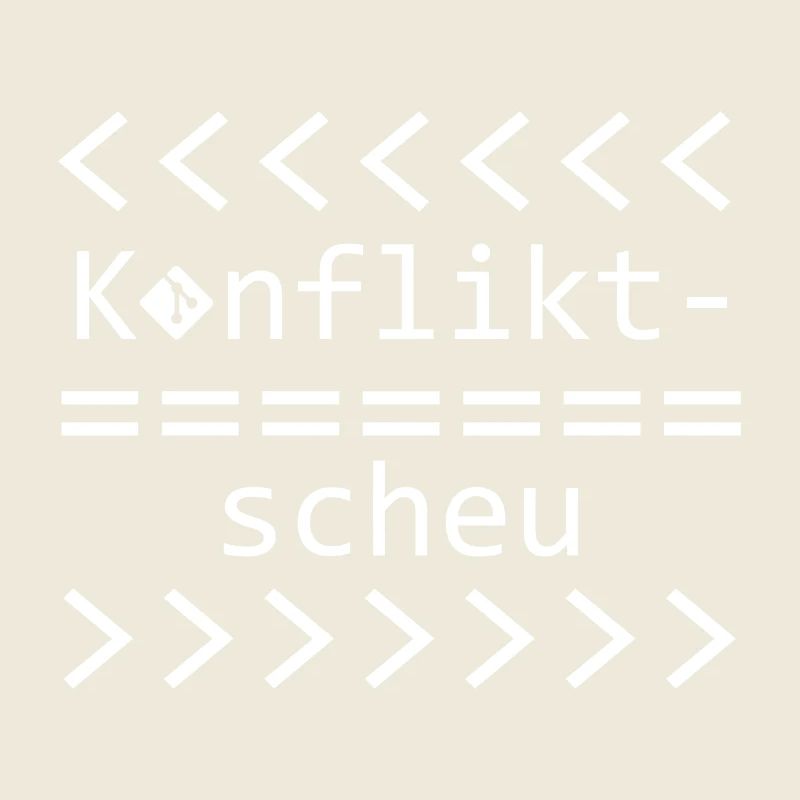 Konfliktscheu Git Nerd Shirt
