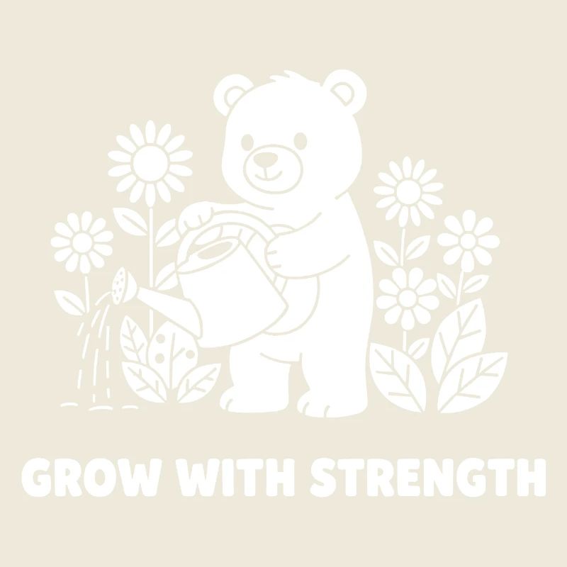 L’ours arrose les fleurs – la force grandit