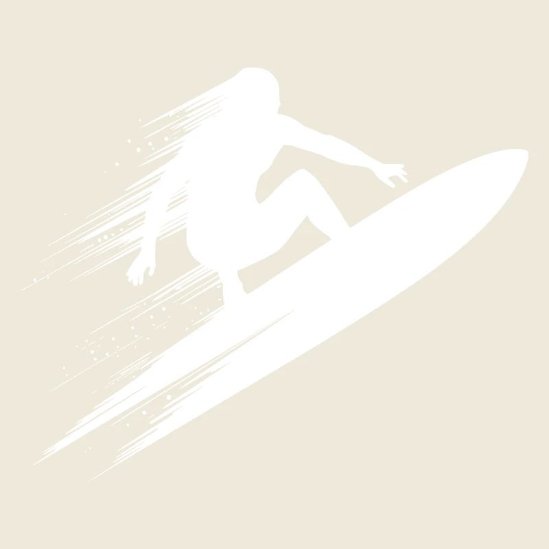 Energetic Surfer Illustration Surfing