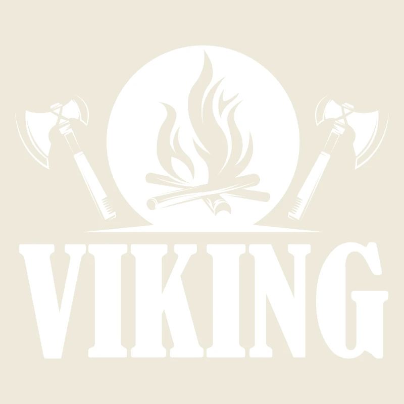 viking Wikinger Symbol Feuer Axt Grafik Logo icon