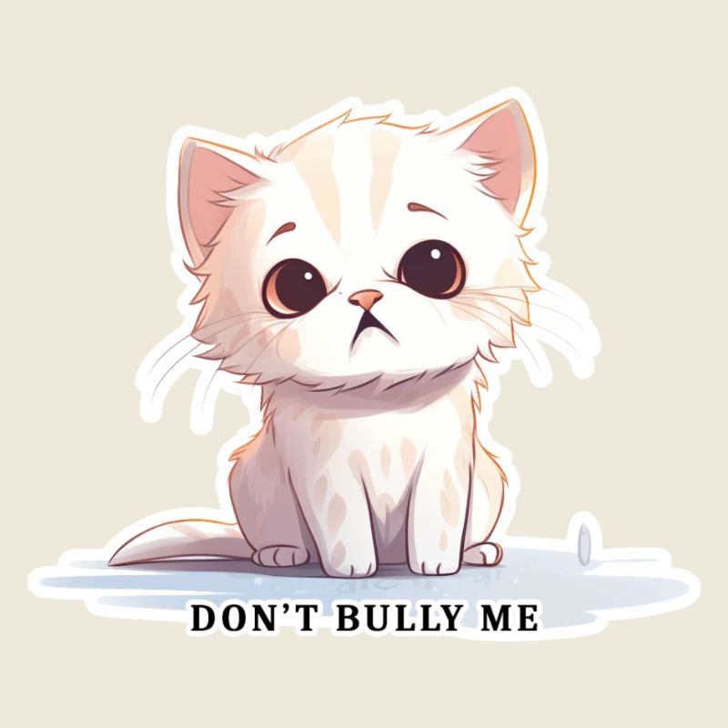 Don’t Bully Me - Chat mignon avec message