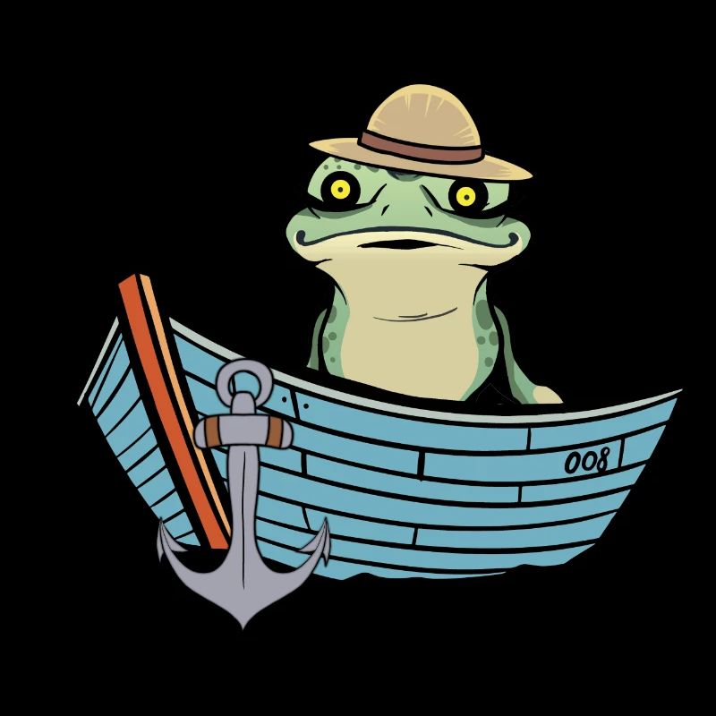 Grenouille, Grenouilles, Bateau, Étang, Nature