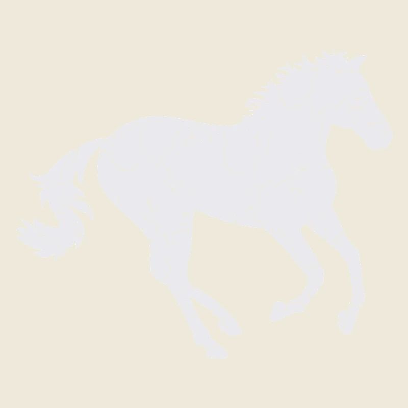 Cheval blanc au galop