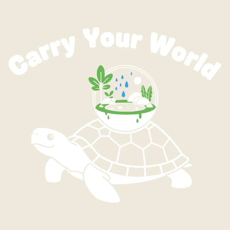 Monde de la Tortue en Dôme de Verre en carapace