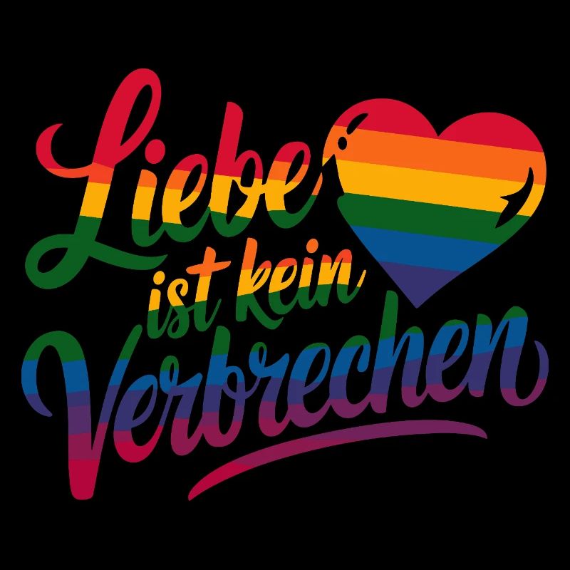  Liebe Ist Kein Verbrechen Regenbogen Herz LGBT