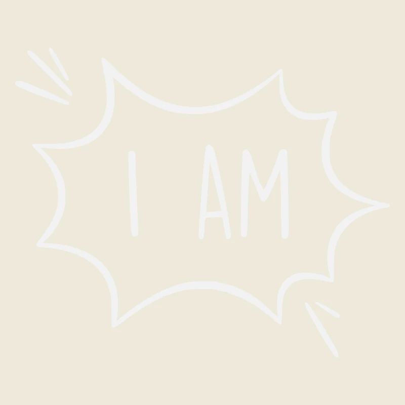 Ich bin: Kraftvolle Comic Sprechblase