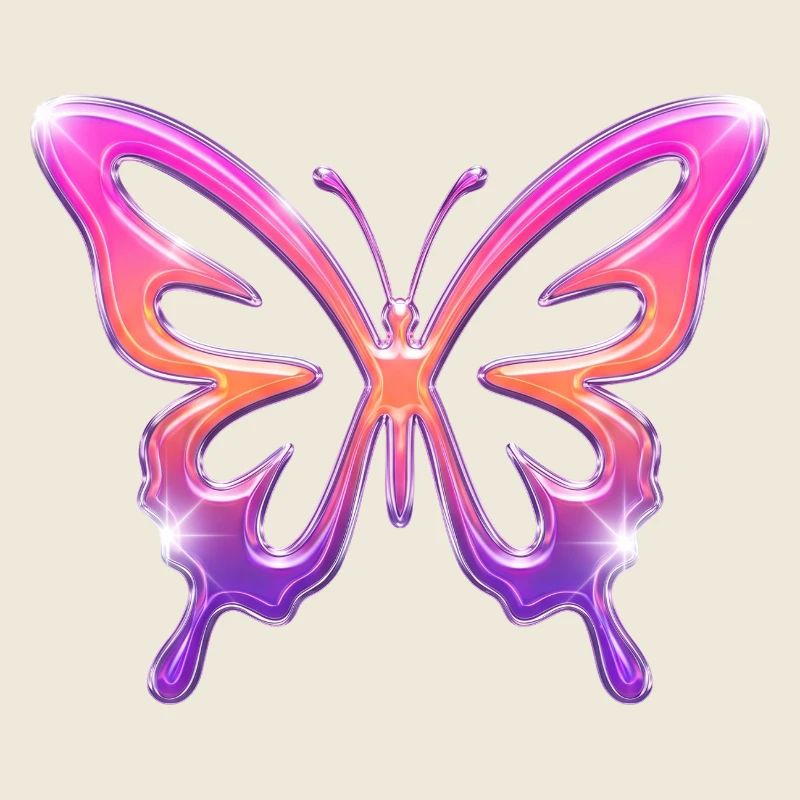 Neon Butterfly Gradient