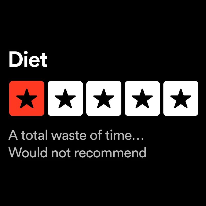 Diät, eine totale Zeitverschwendung... Sarkastisch mit einem Stern