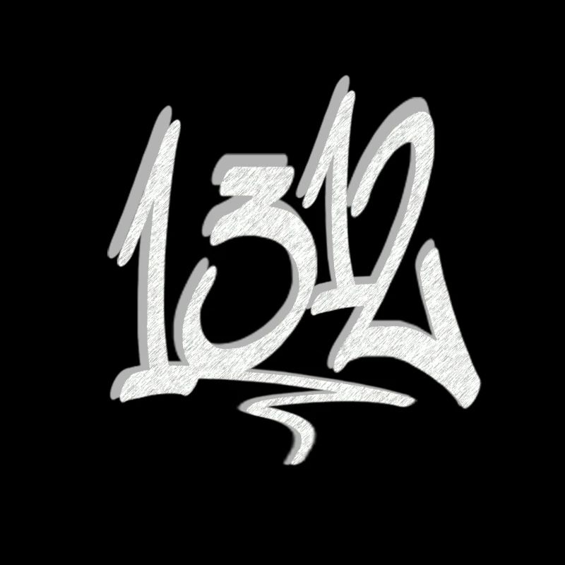 1312 Grey Graffiti Tag