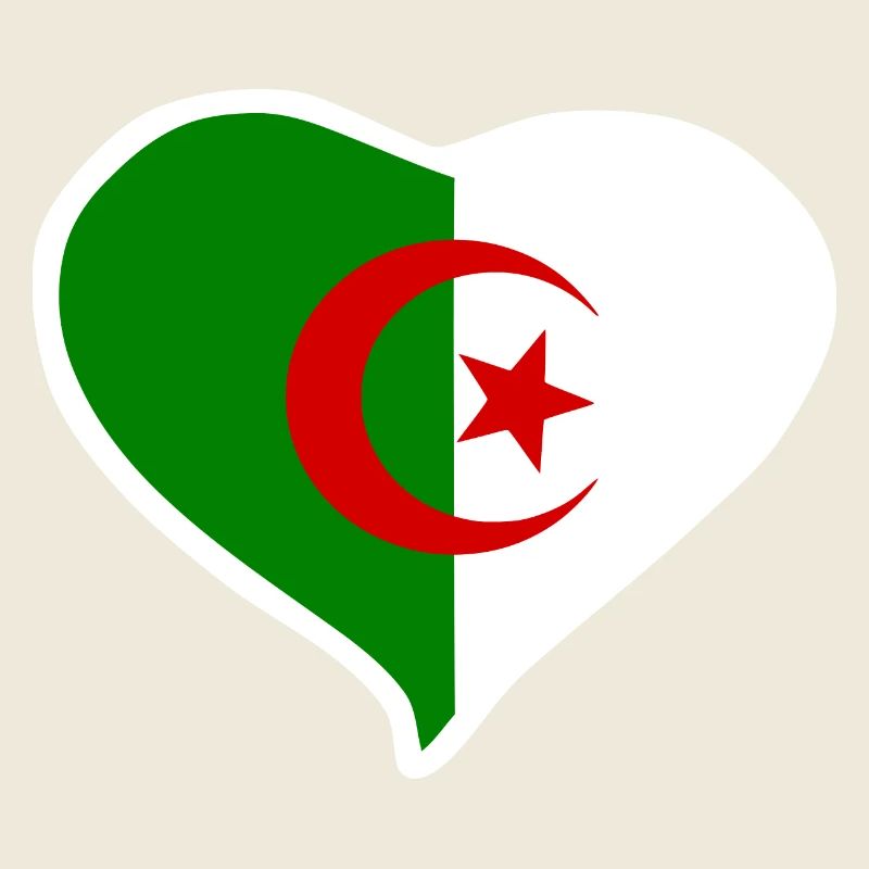 Drapeau coeur Algérie