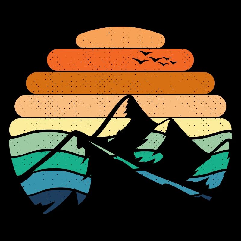 Paysage de montagne Coucher de soleil