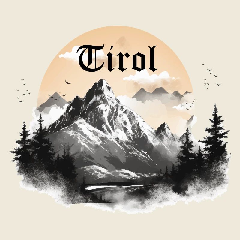 Tirol mit Berge, Geschenkidee Tirol Design