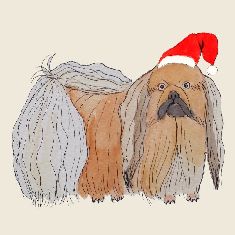Christmas Pekingese