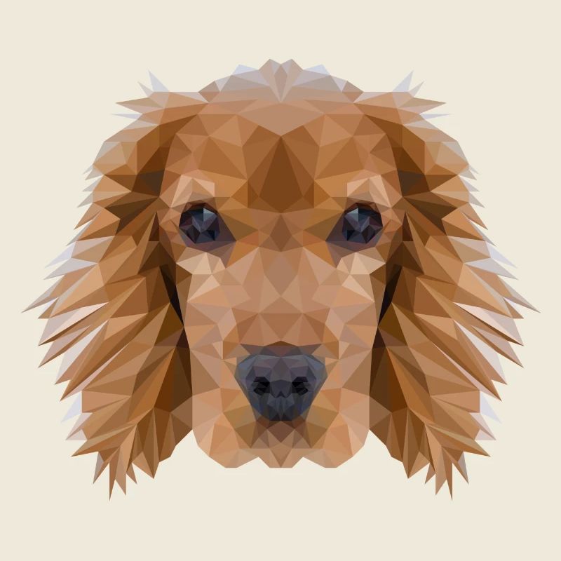 Cocker Spaniel Dog Polygon Design