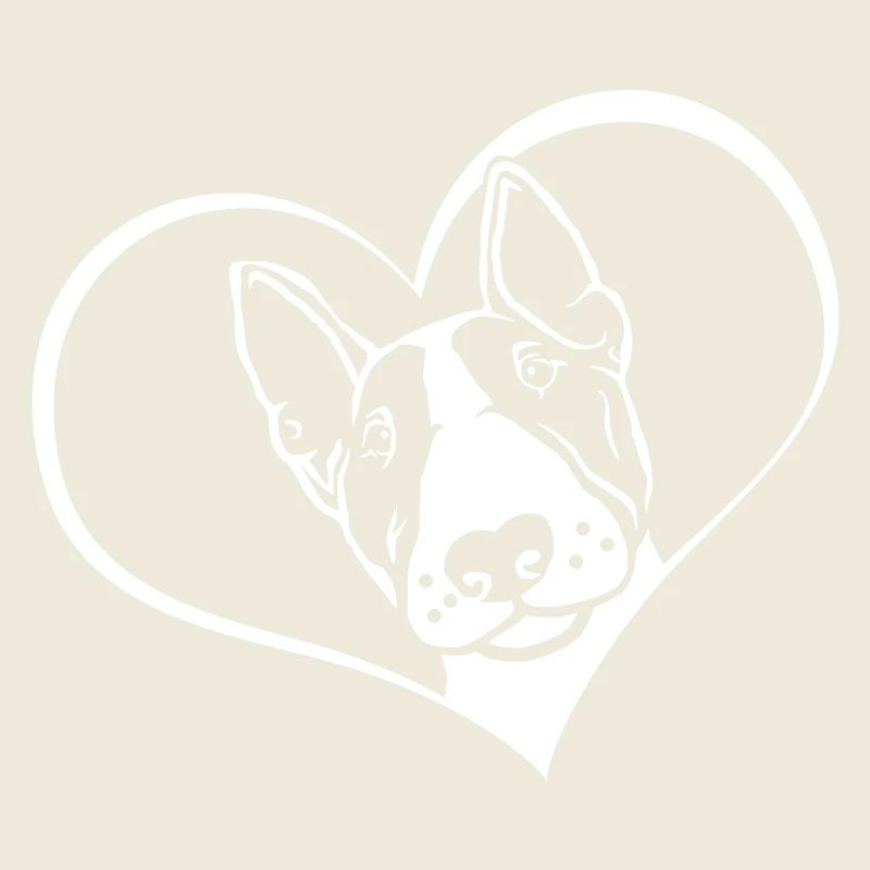 Bull Terrier miniature dans le cœur
