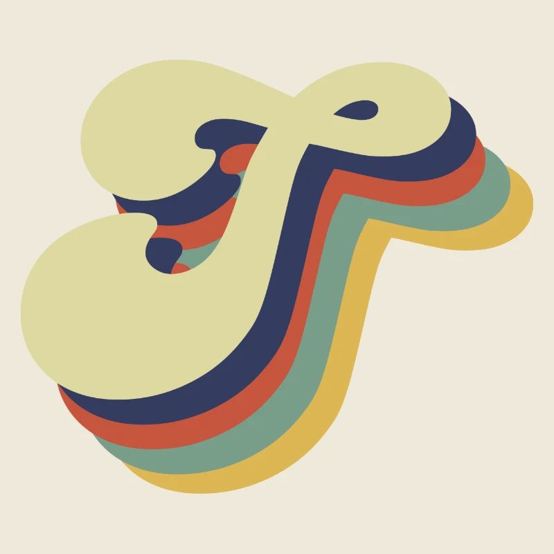 Retro-Buchstabe T