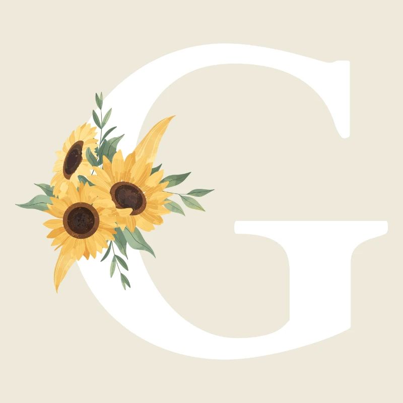 Buchstabe g Blumen-Sonnenblume