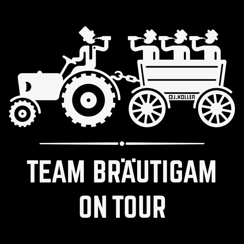 Team Bräutigam On Tour Mit Trecker (JGA / White)