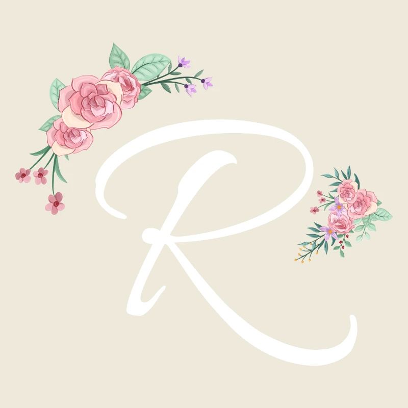 Lettre r fleurs