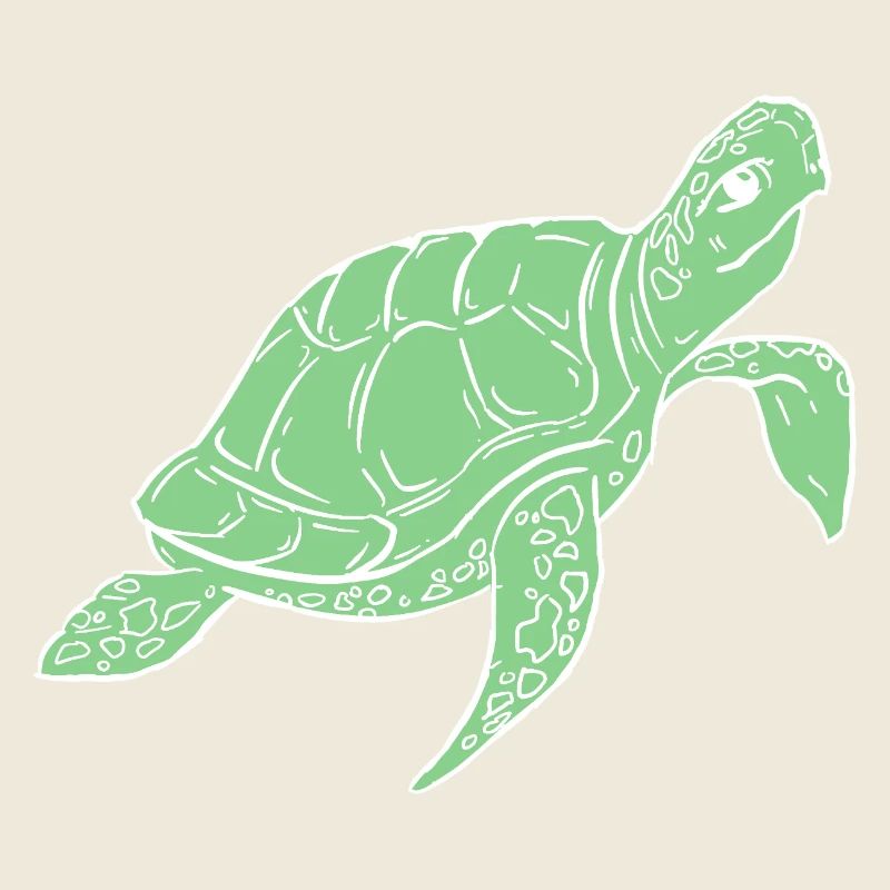 Tortue de mer verte Océan Illustration