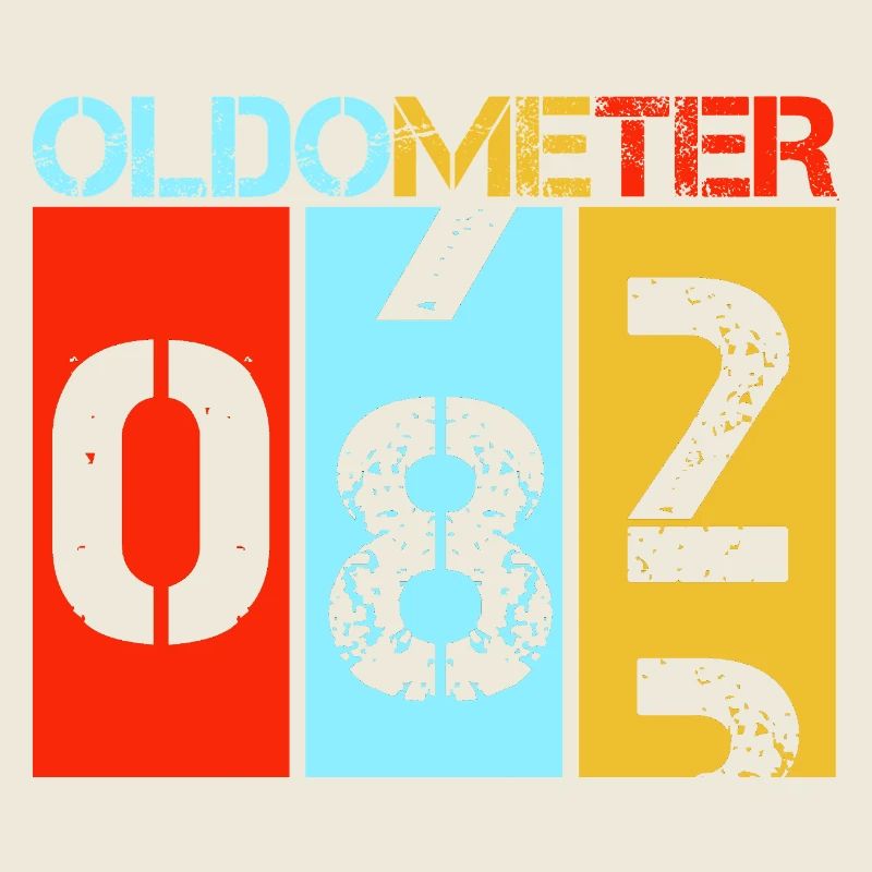 Oldometer 82 Retro Vintage 82nd Birthday