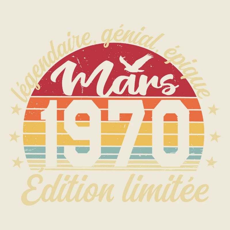 Mars 1970 56 ans Cadeau Anniversaire Mars 1970