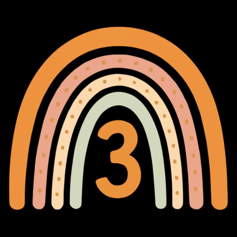 Dritter Geburtstag Regenbogen