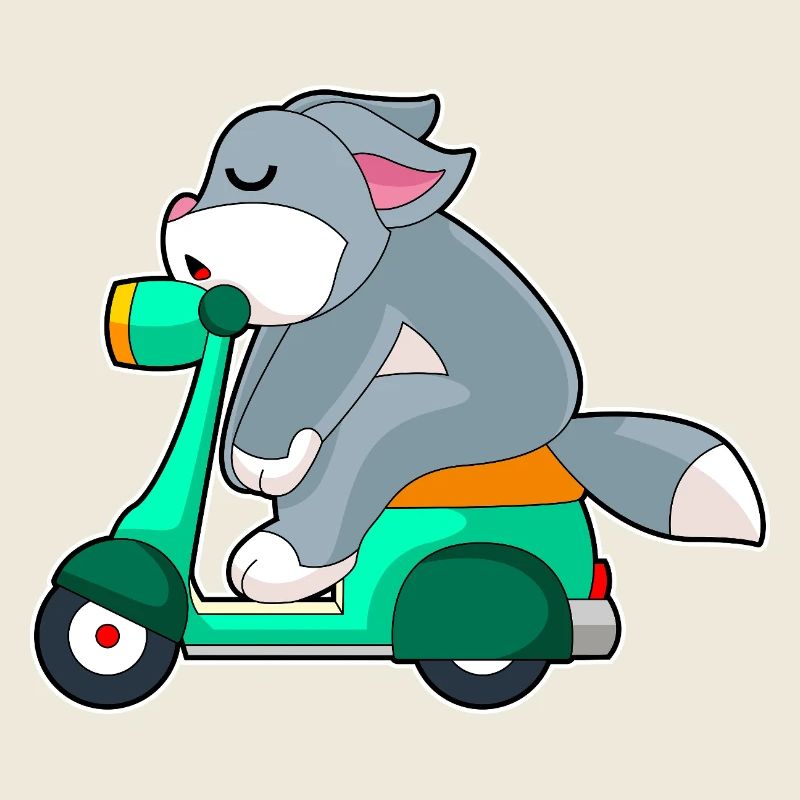 Katze Motorroller
