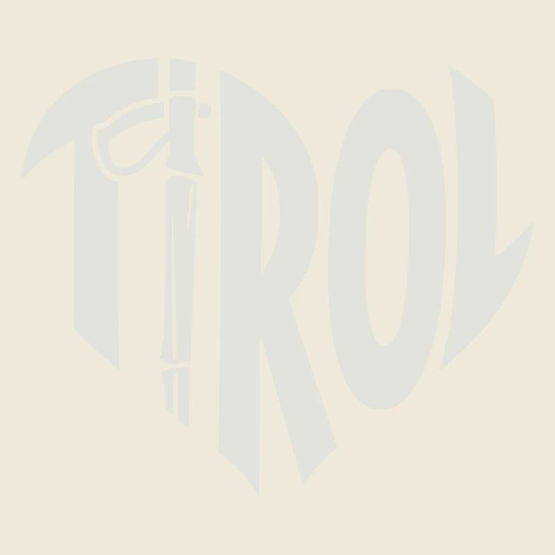 Tirol Herz lettering with hiking stick