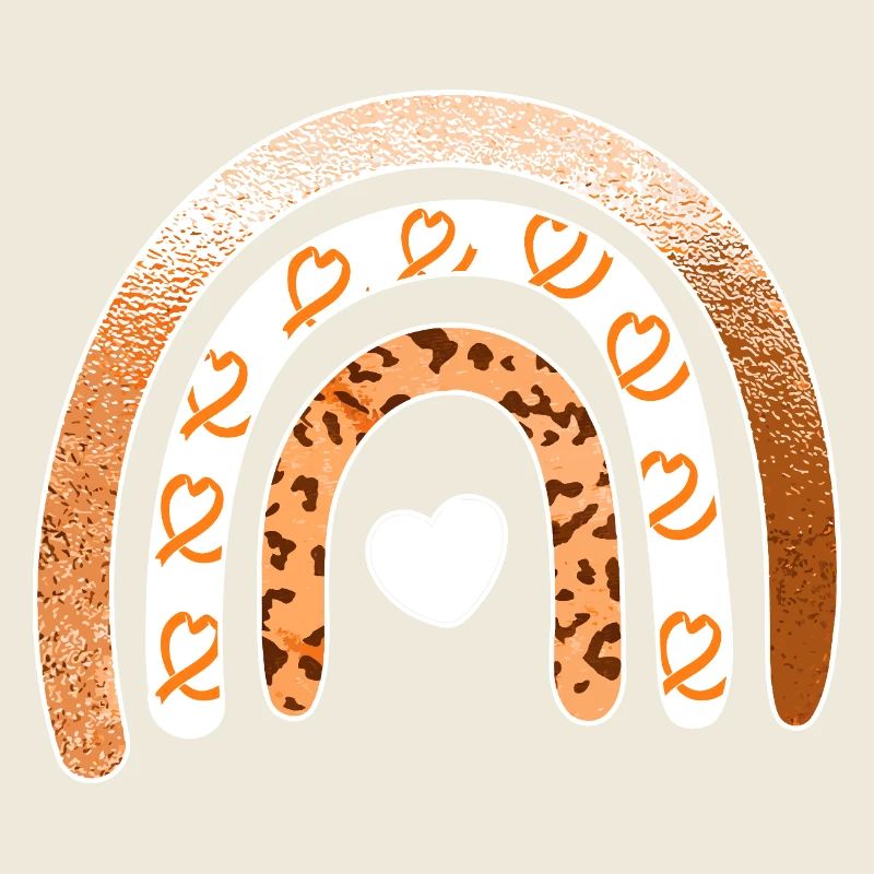 Leopard Rainbow Heart Arc