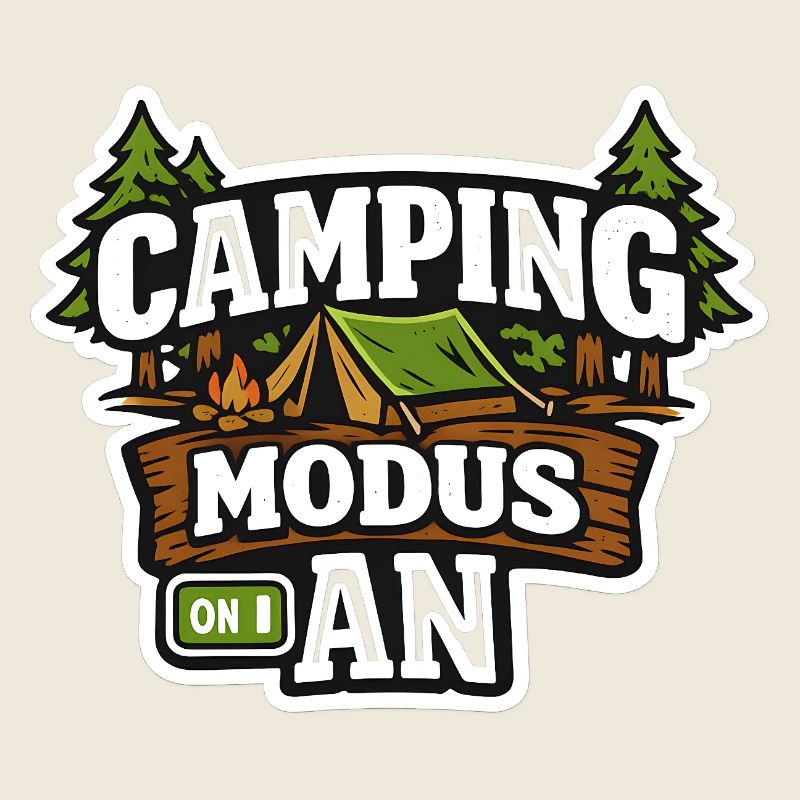 Camping Modus ON – Outdoor Logo
