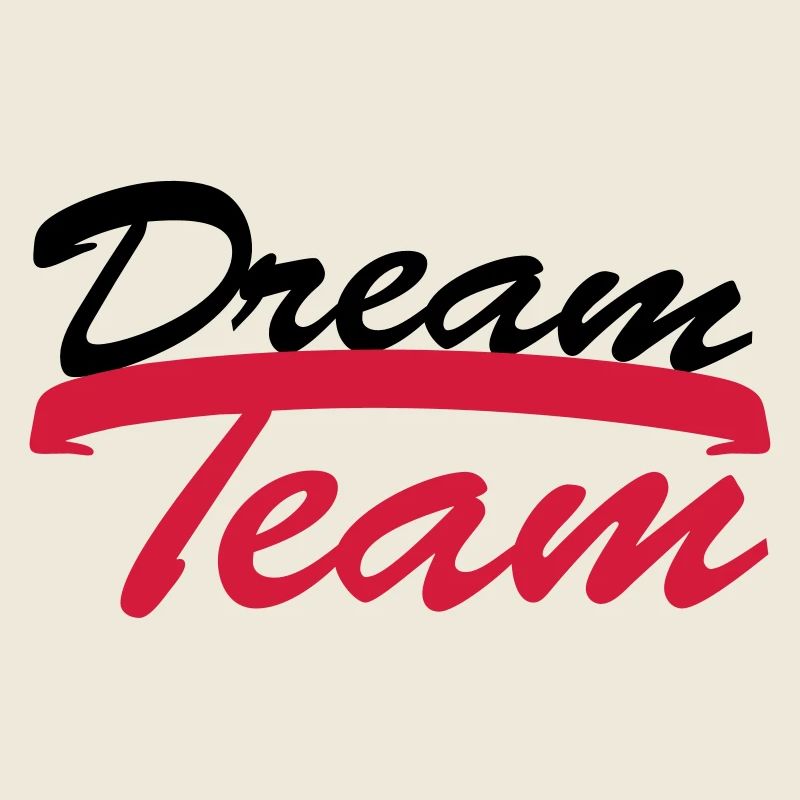 Text logo design couple dream team logo